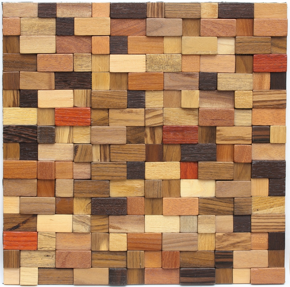 Lodge 50 - Mosaic tiles. Handmade of exotic wood